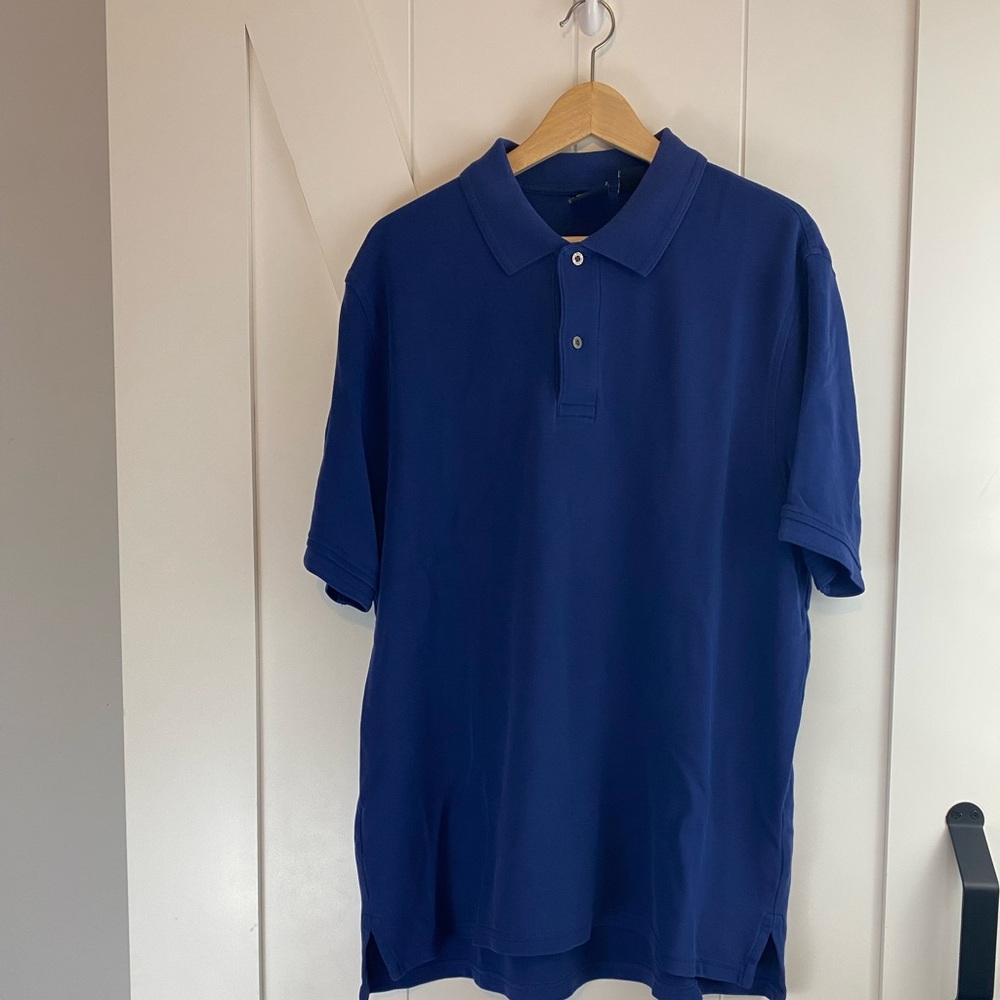 Jos. A. Bank Men's Navy Blue Polo Shirt Classic Style - Traditional Fit SIZE L